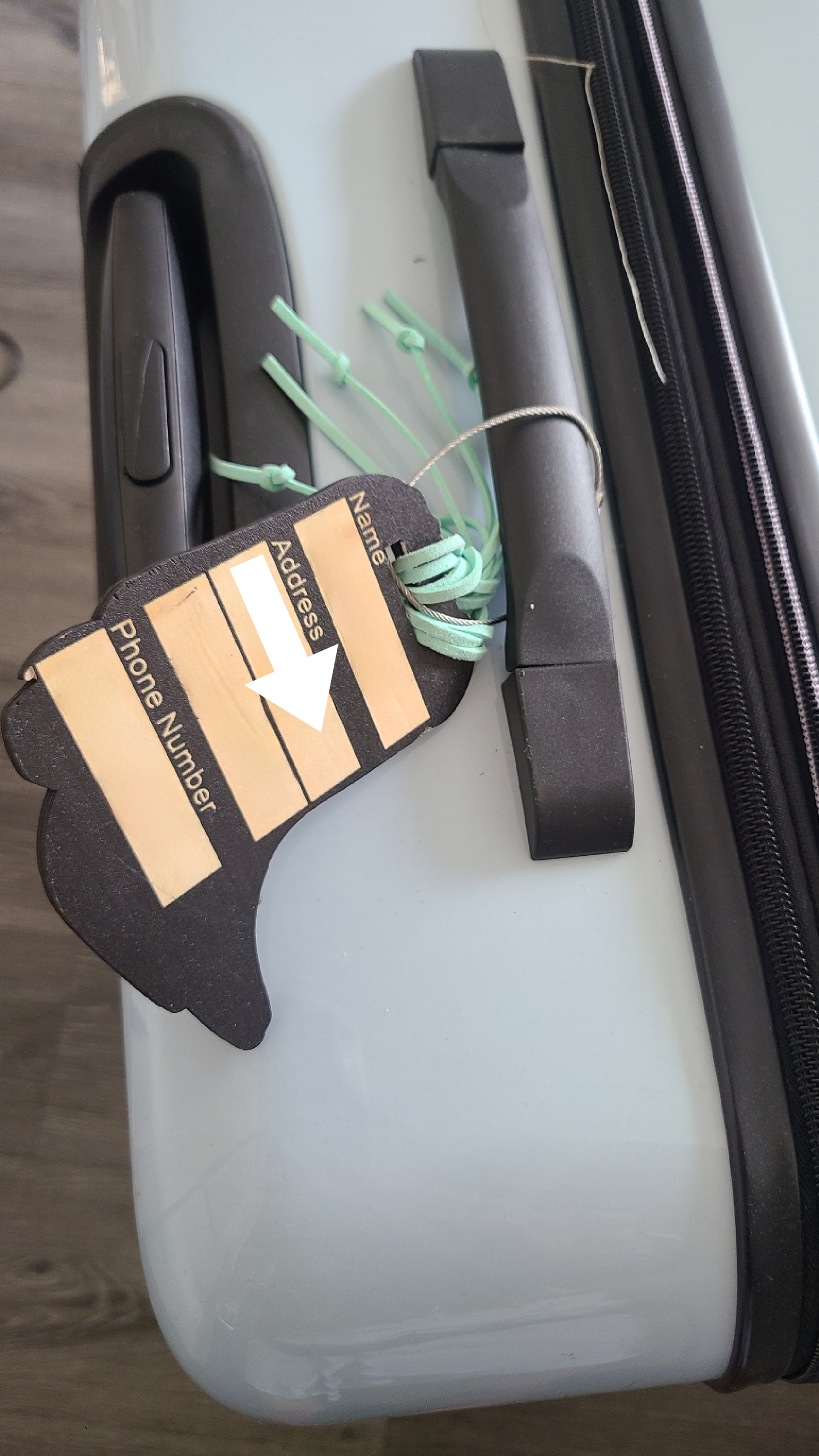 Cow Floral Luggage Tag