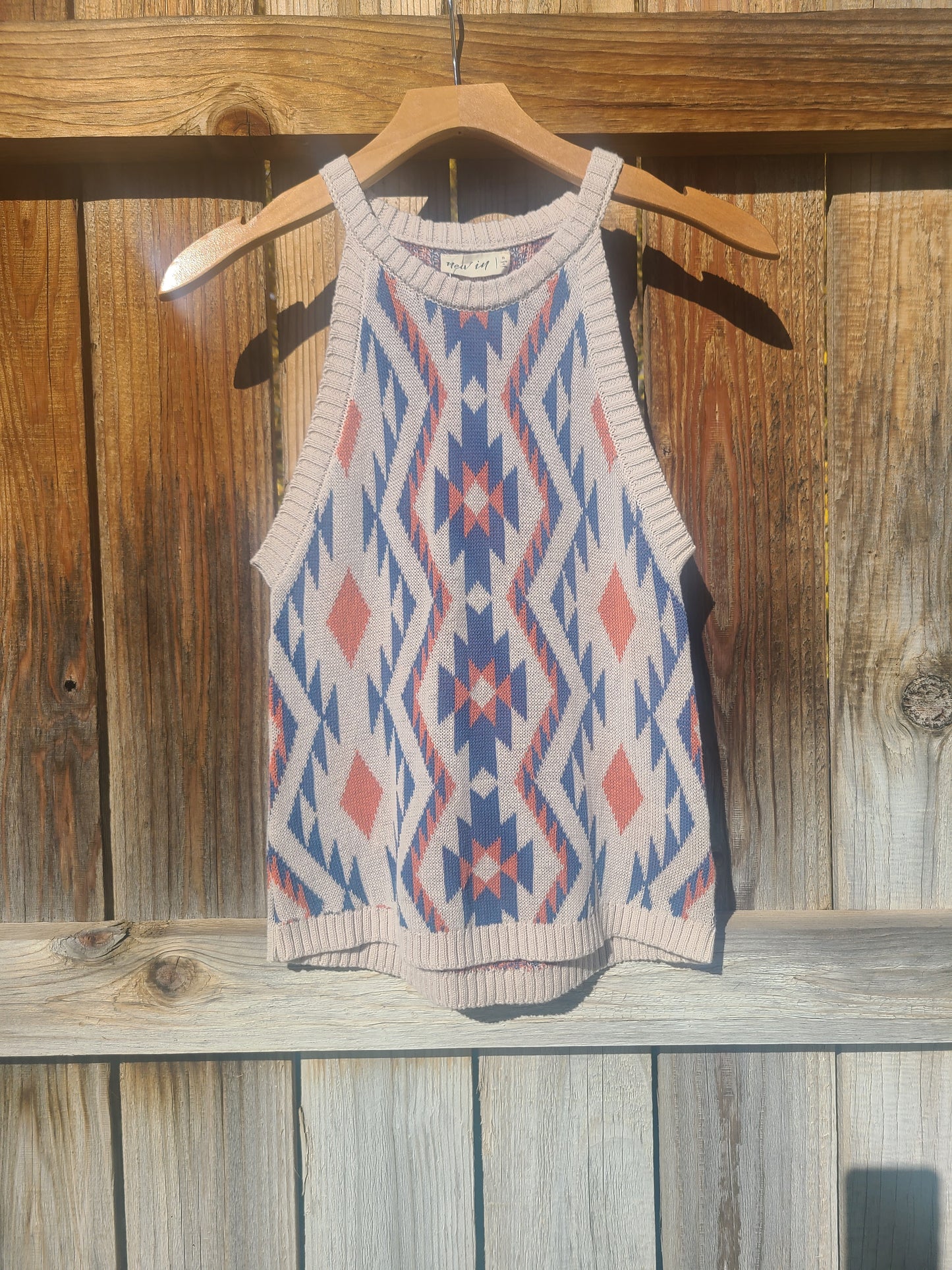 Blue Aztec Top