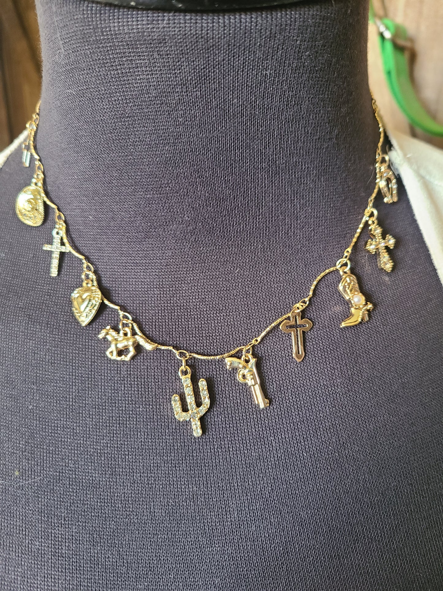 Desert Gold Charm Necklace
