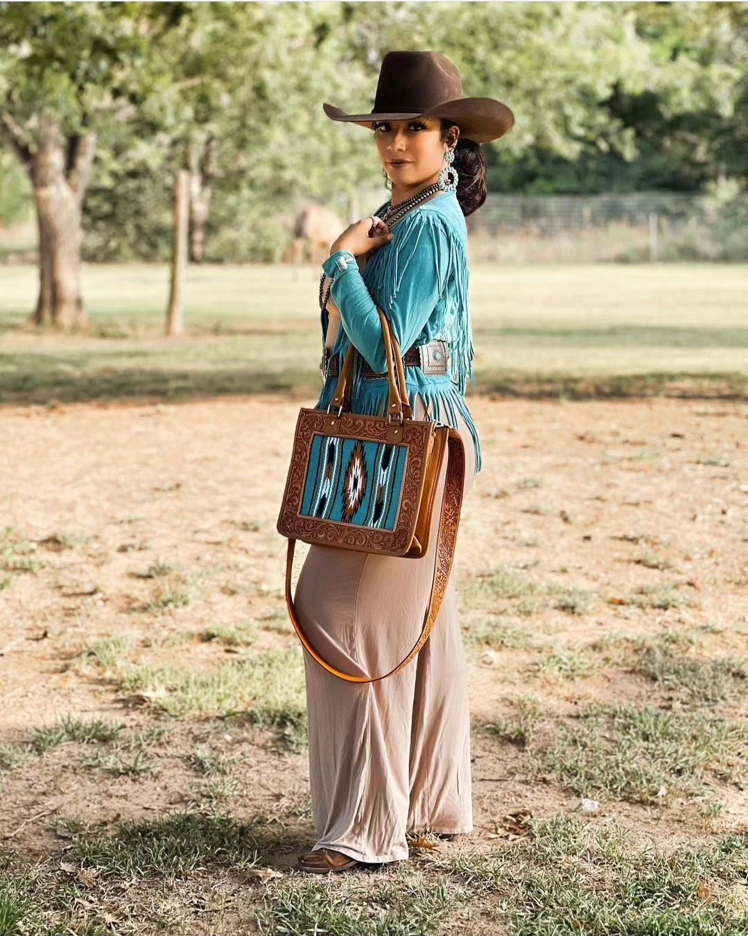 Turquoise Fringe Cardigan