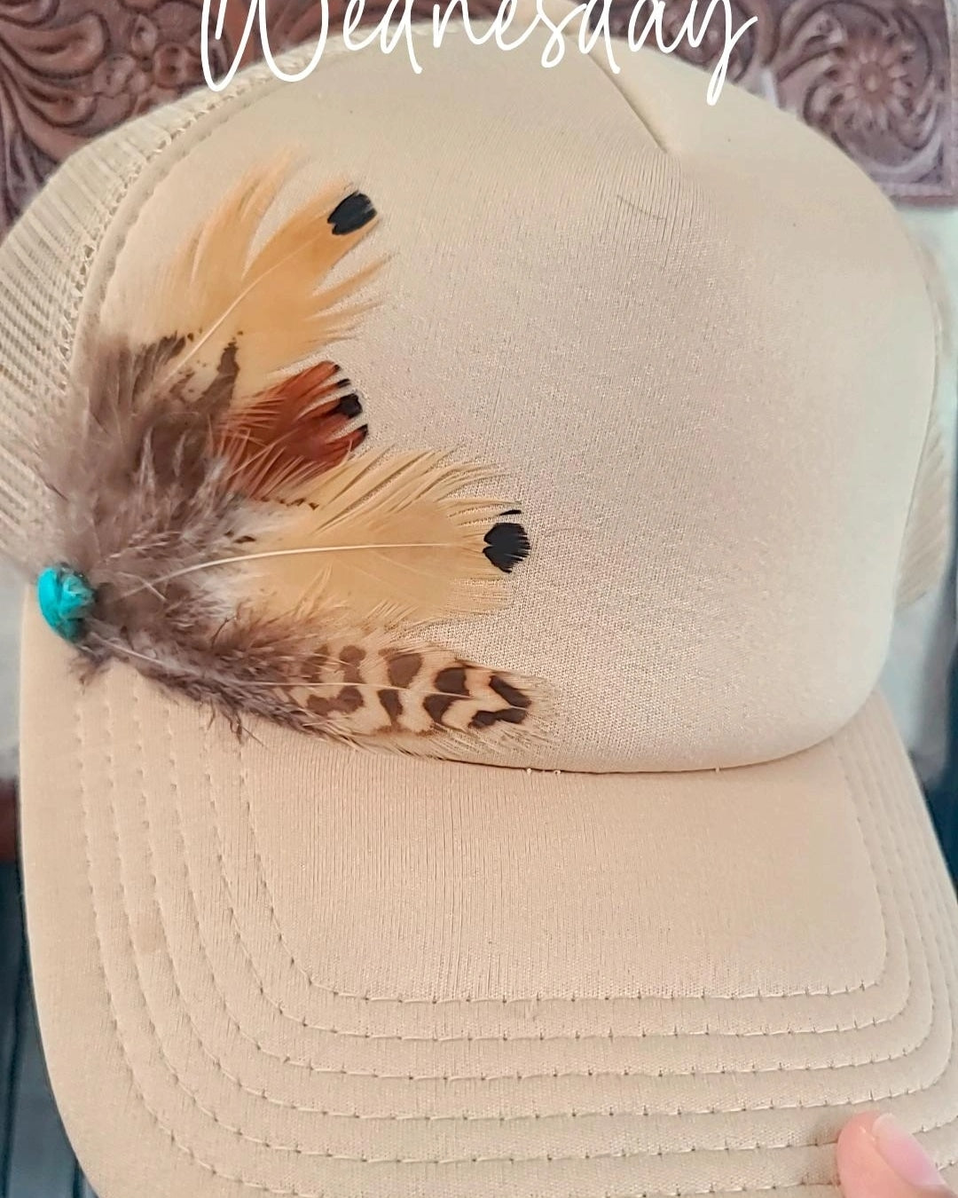 Feather Trucker Hat
