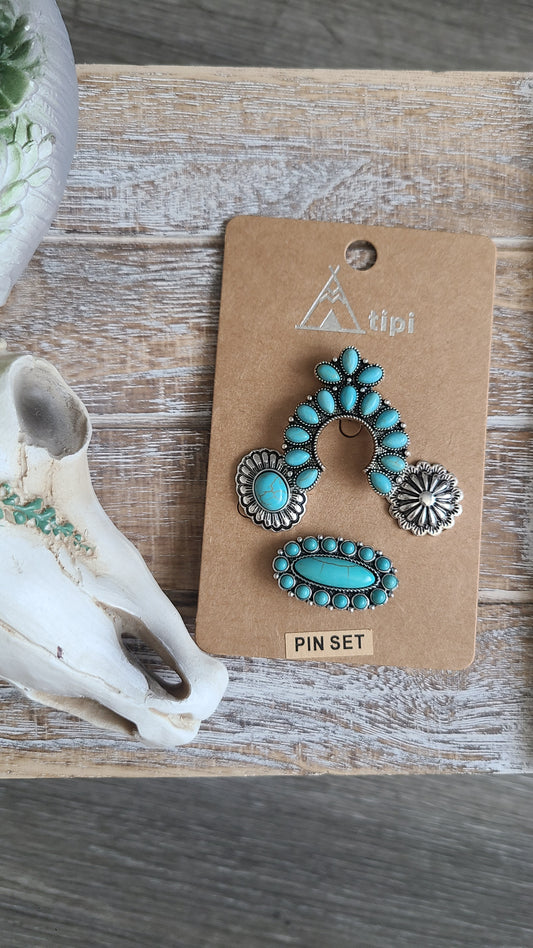 Squash Blossom Pin Set