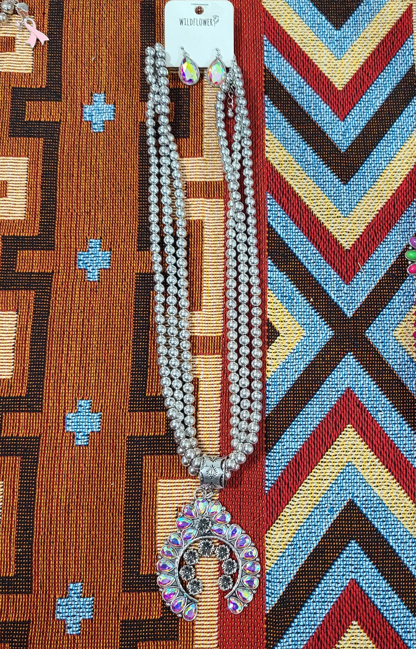 Flower Squash Blossom Necklace Set