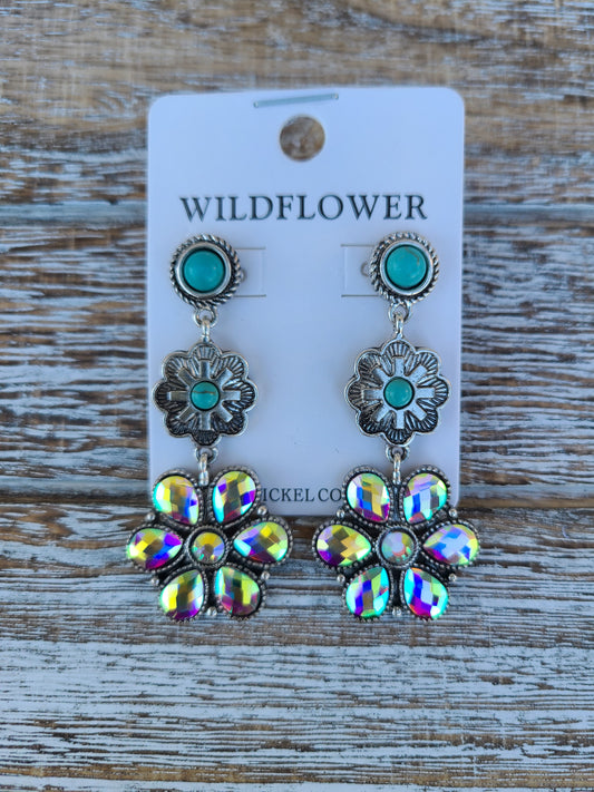 Turquoise Flower earrings