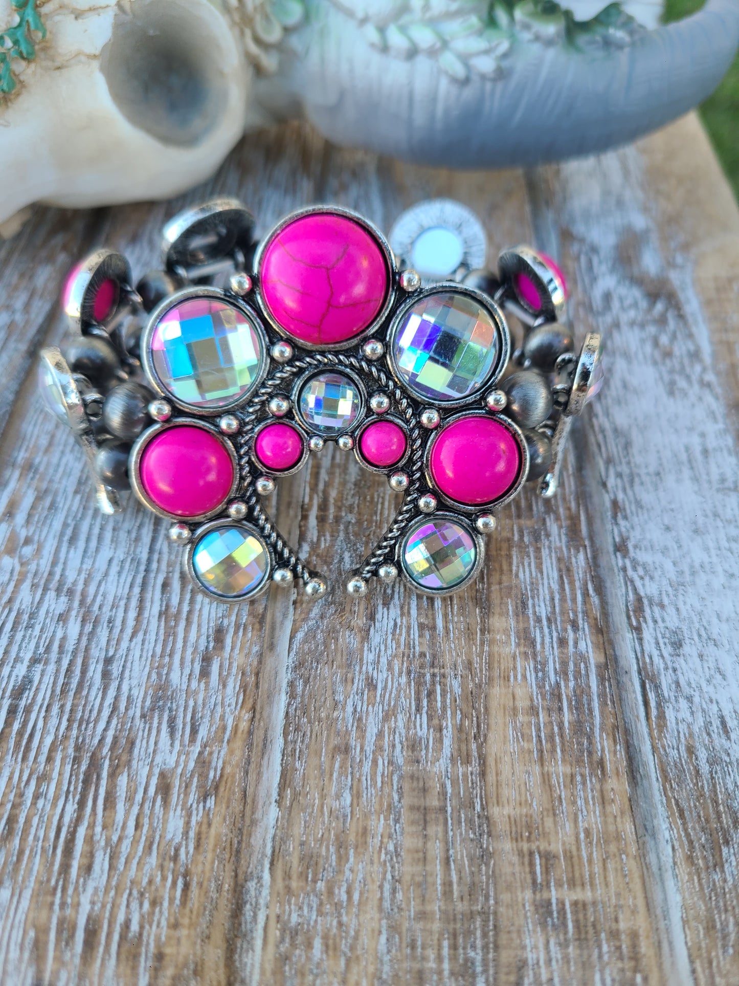 Hot Pink AB Bracelet