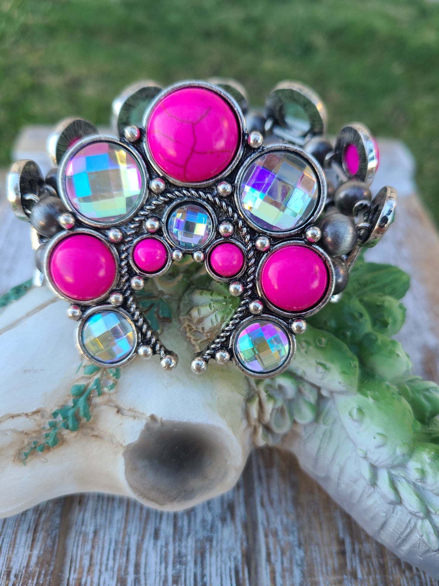 Hot Pink AB Bracelet