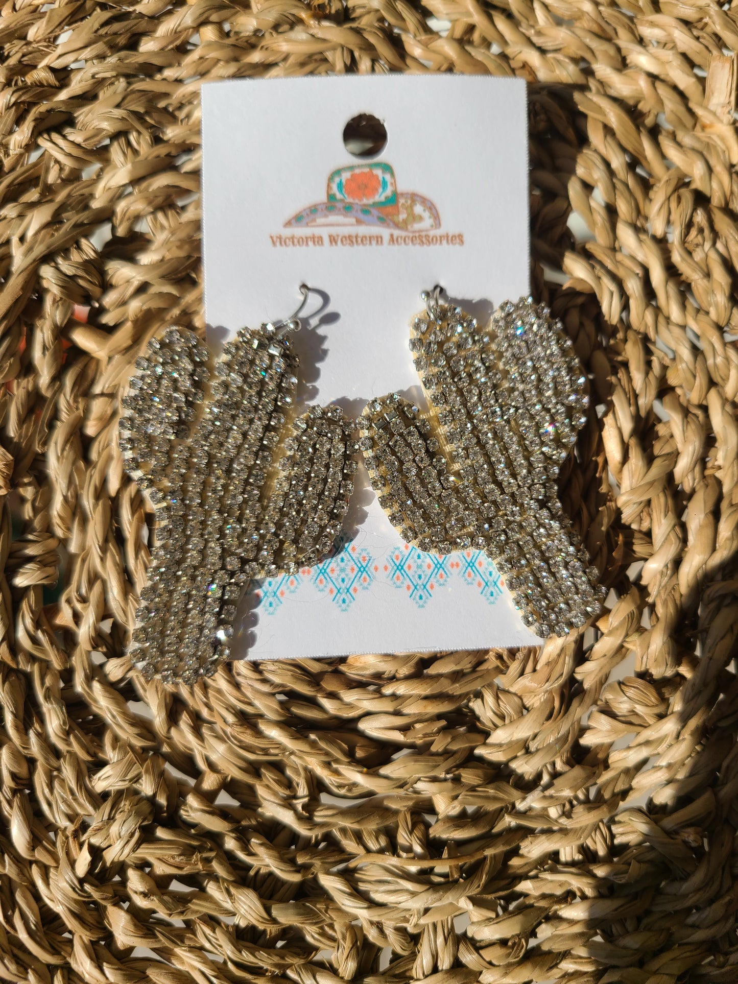 Cactus Rhinestone Earrings