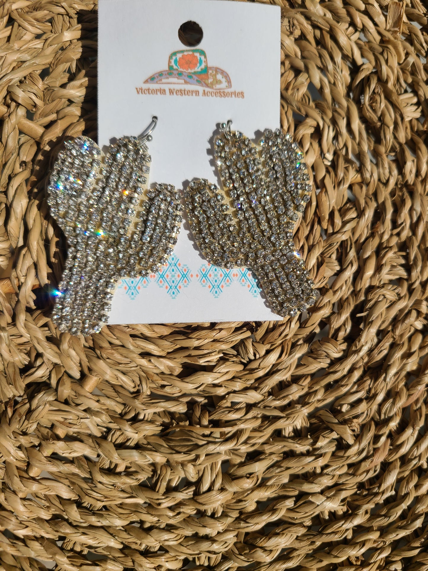 Cactus Rhinestone Earrings
