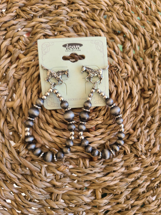 Horse bead Earrings