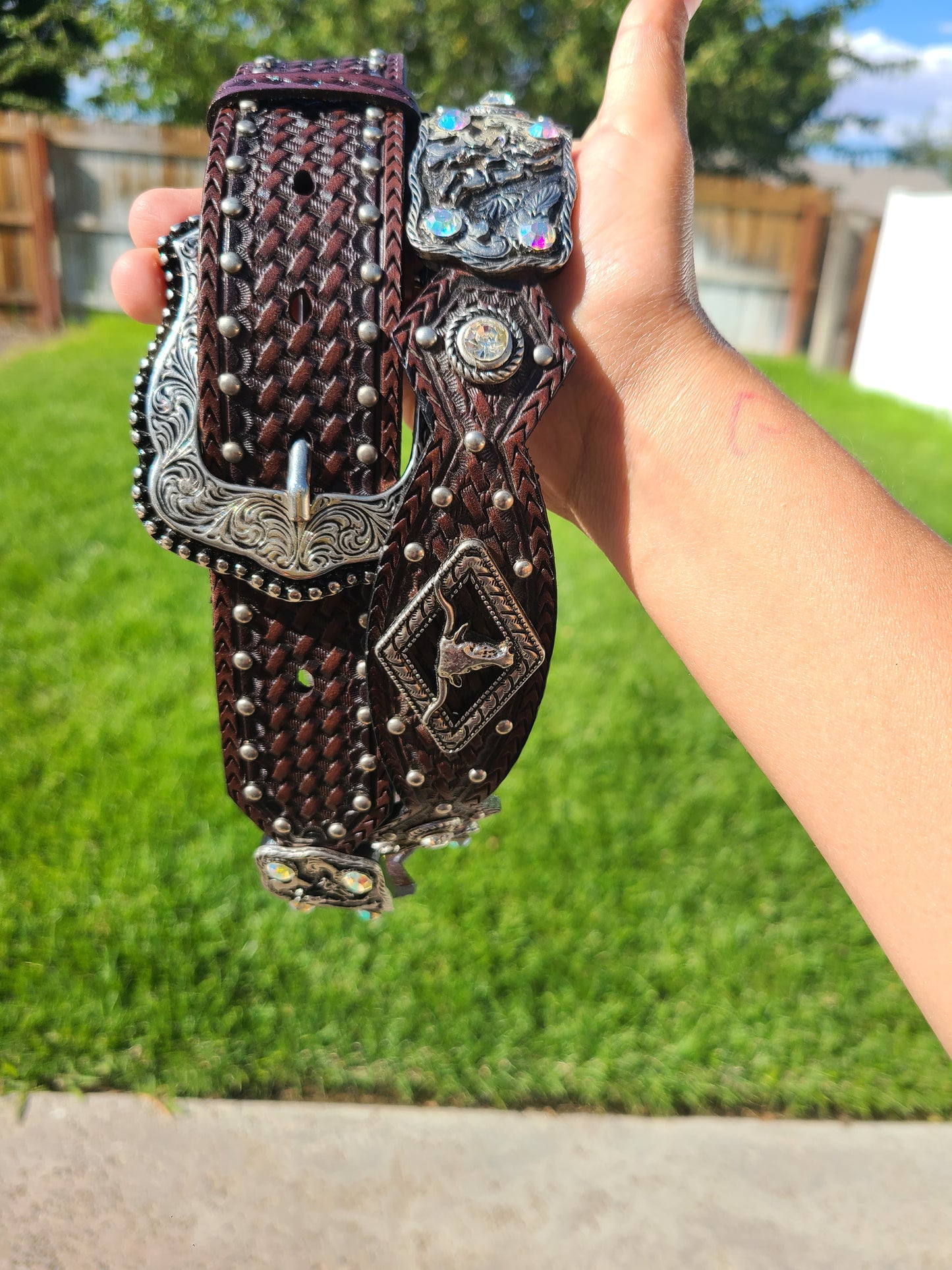 Bull Rider Tooled Belt