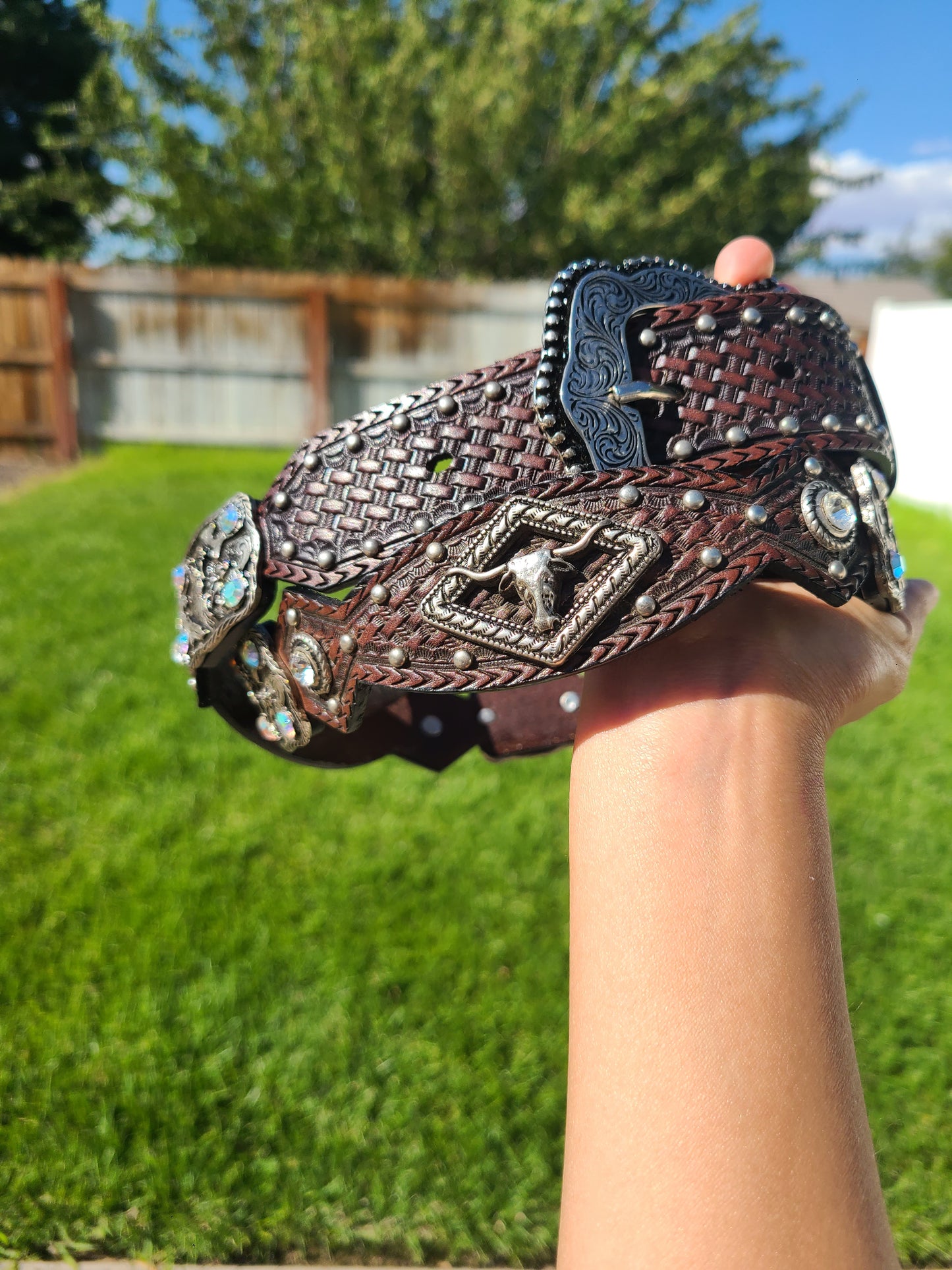 Bull Rider Tooled Belt