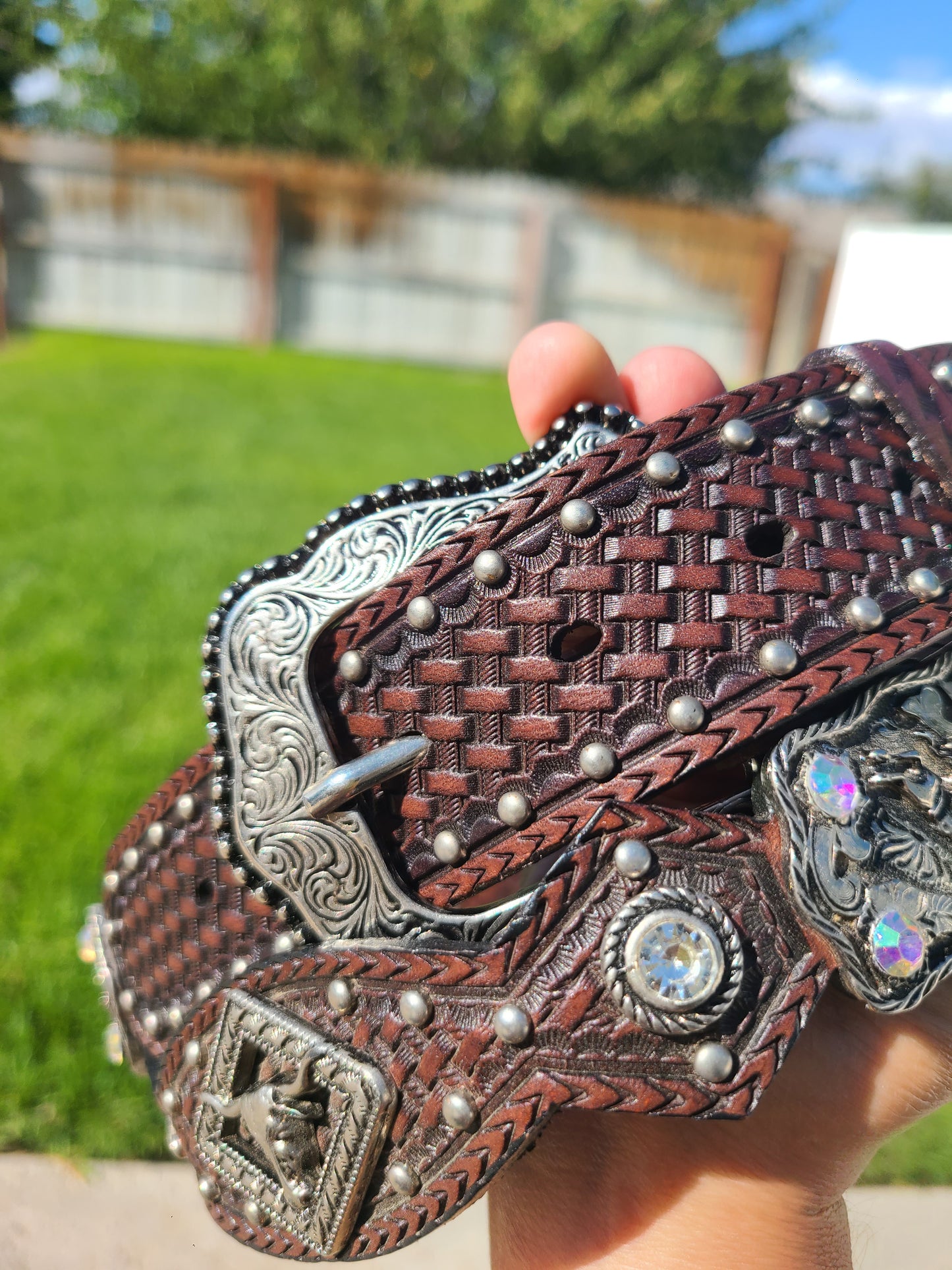 Bull Rider Tooled Belt