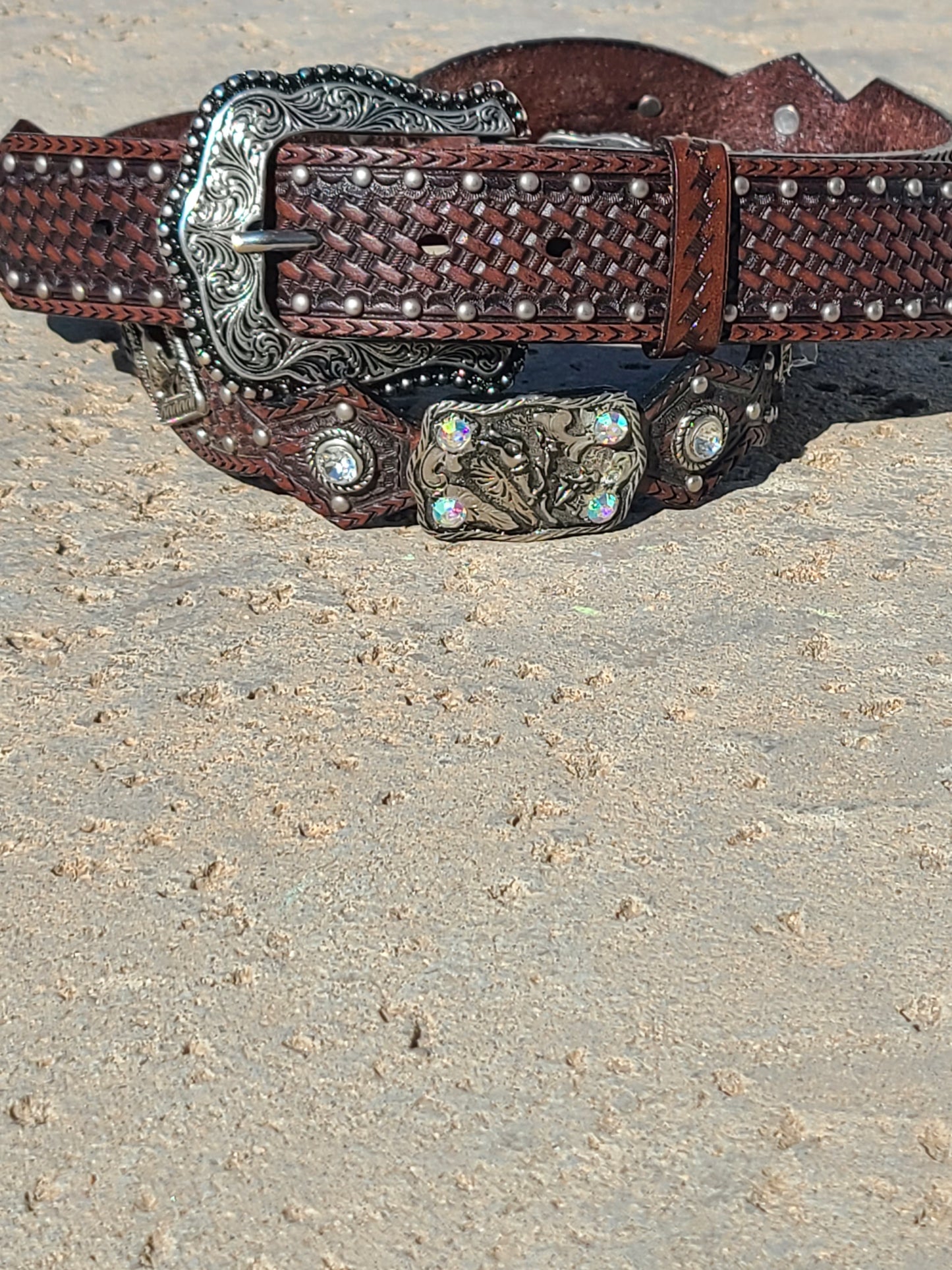 Bull Rider Tooled Belt