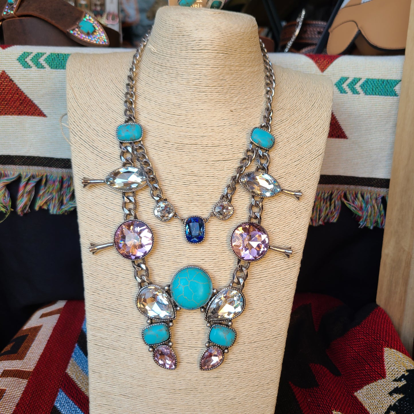 Jewel Squash Blossom Necklace Set