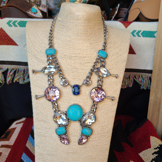 Jewel Squash Blossom Necklace Set