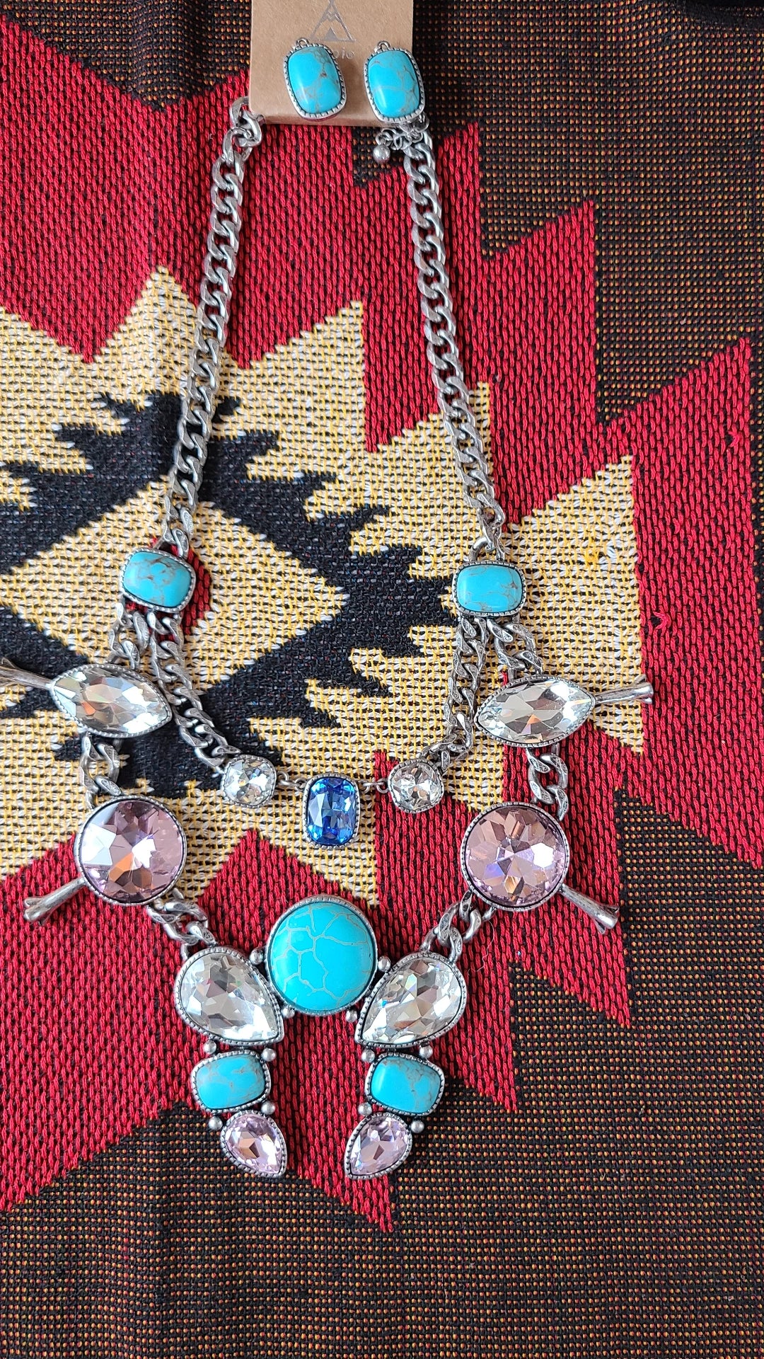 Jewel Squash Blossom Necklace Set