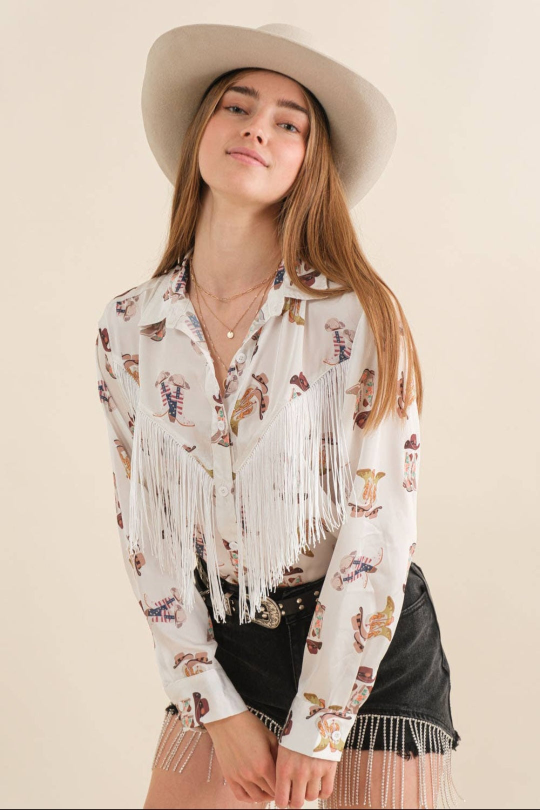 Heaven Fringe Top