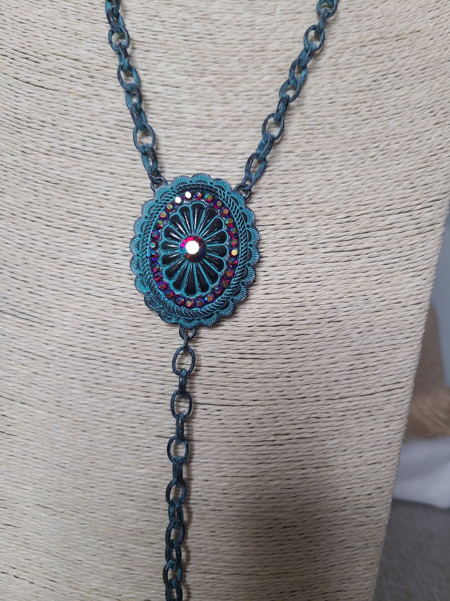 Y Concho Stone Necklace