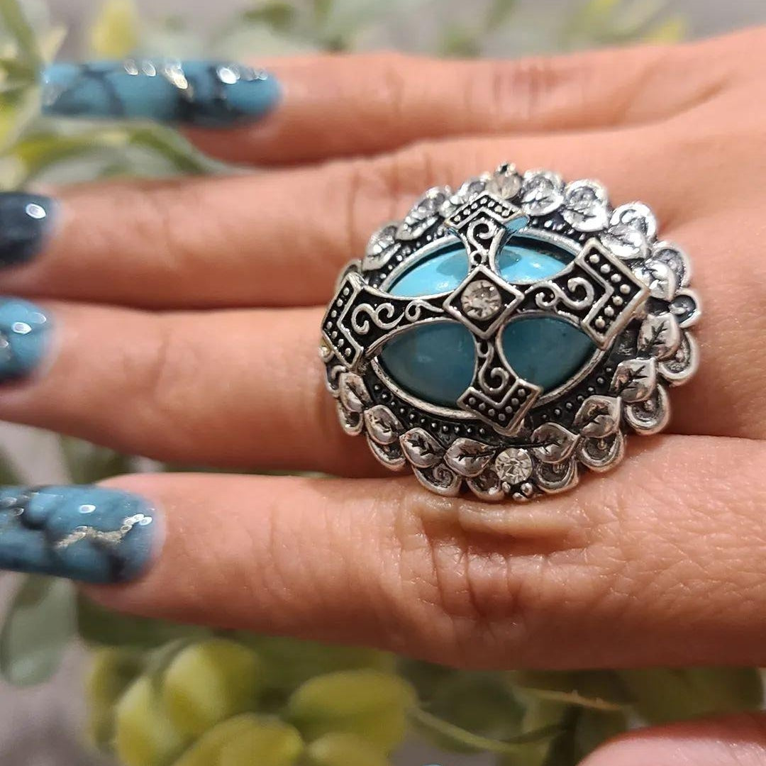 Cross Ring-One Size Stretch Ring