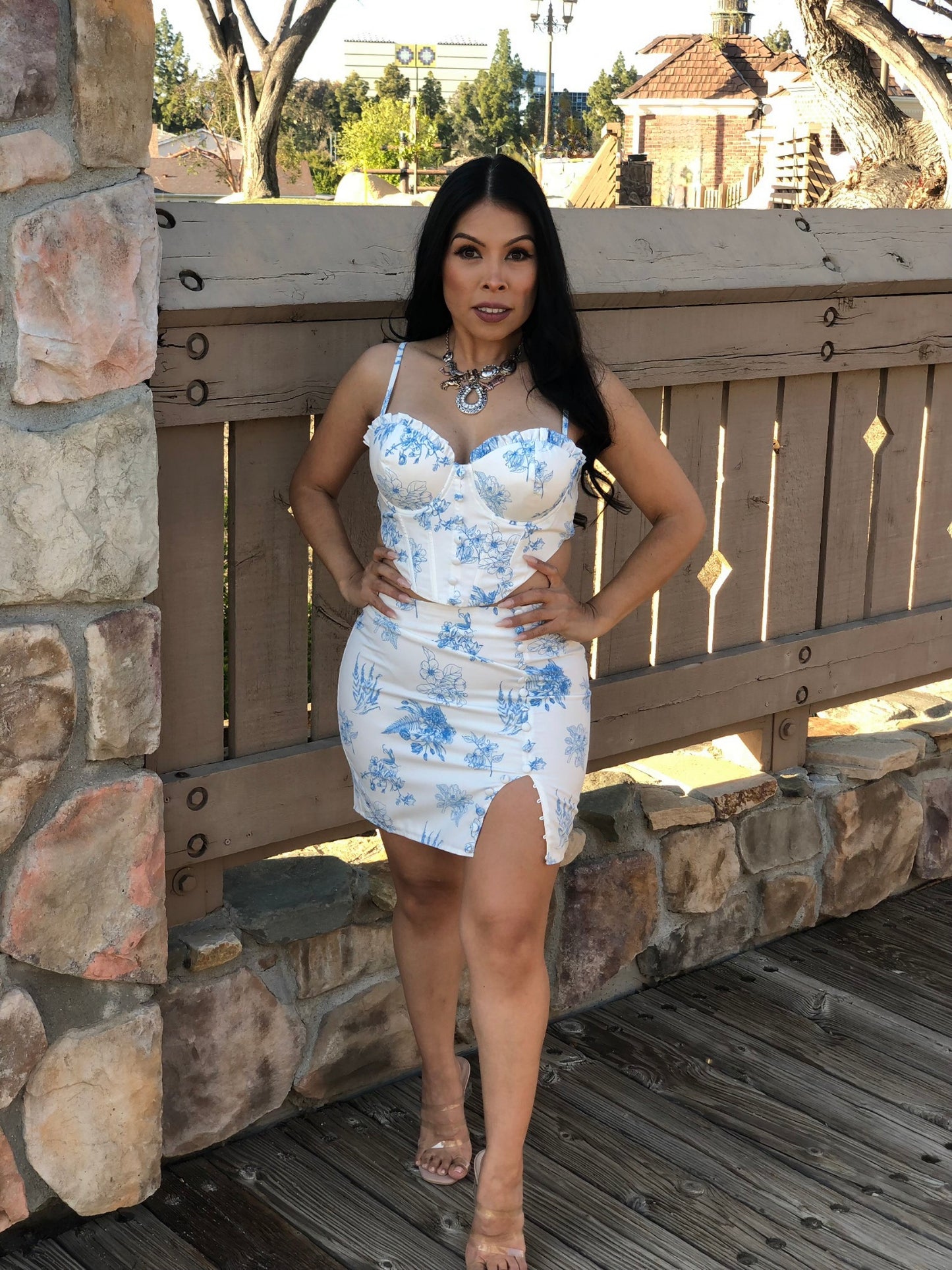 Azul Corset and Skirt Set