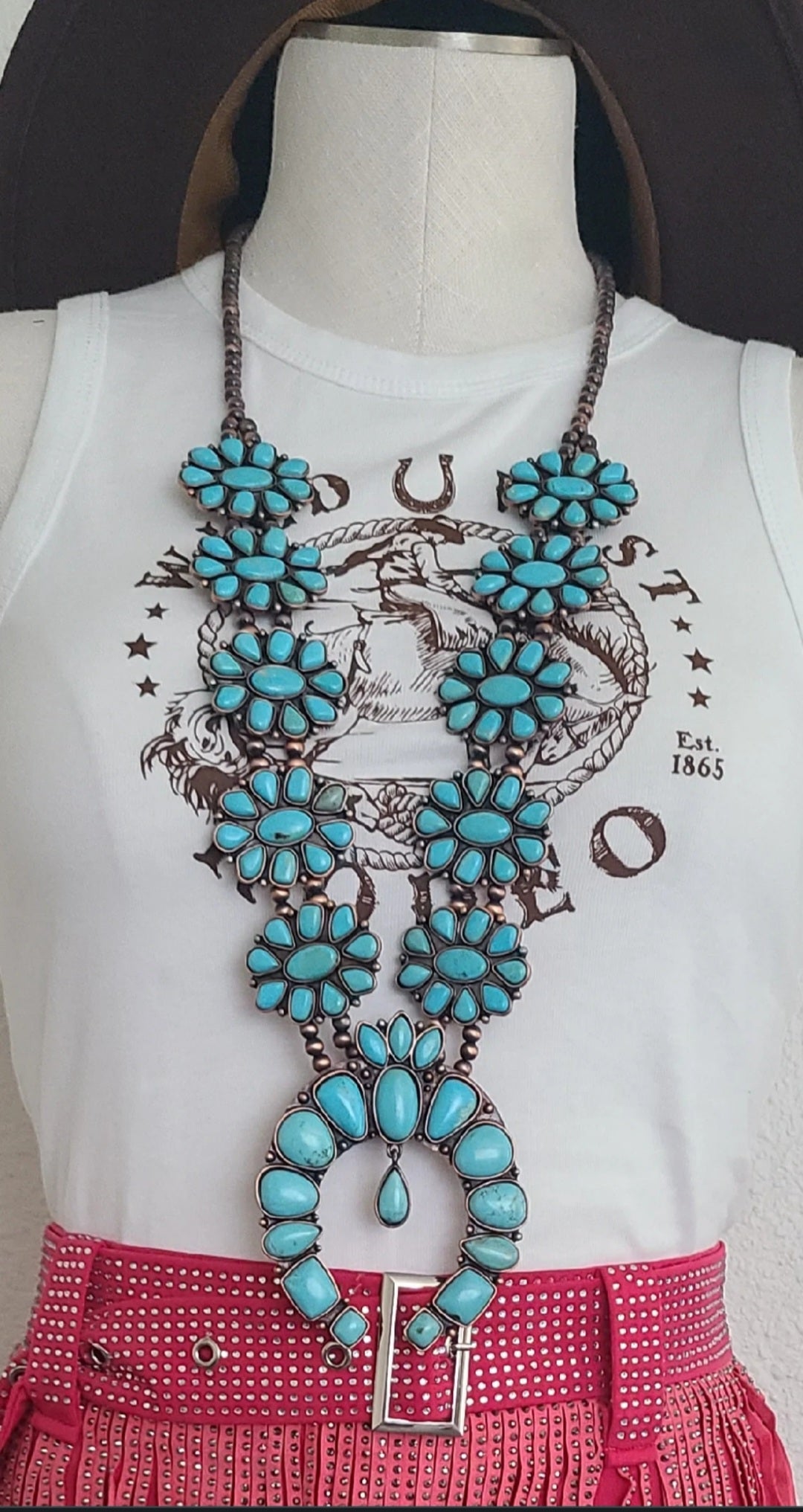 Flower Power Squash Blossom Necklace