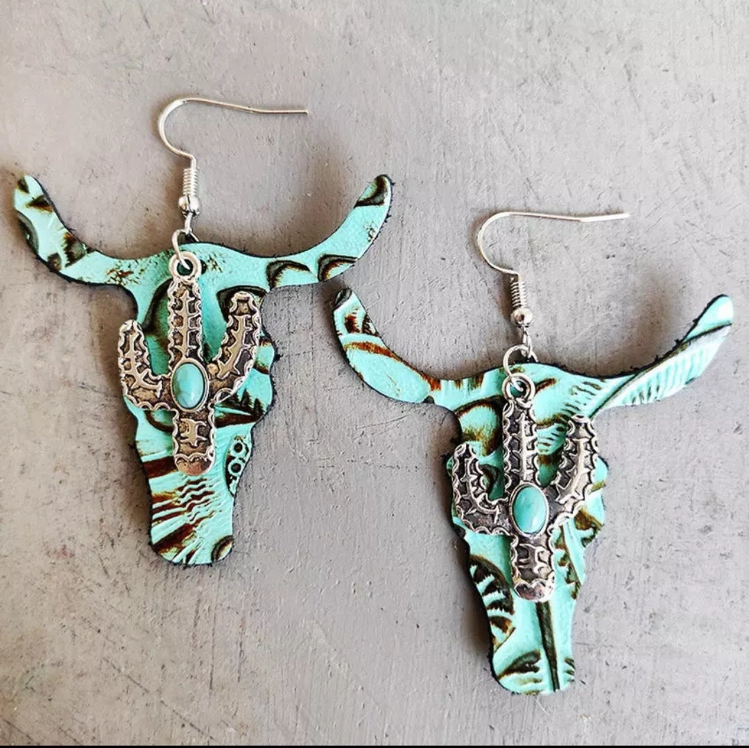 Bull Cactus Earrings
