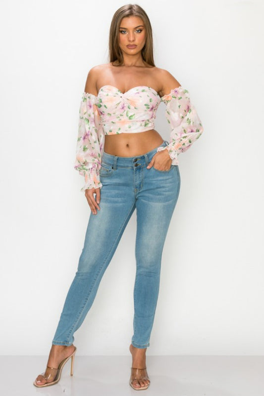 Luli Floral Crop Top